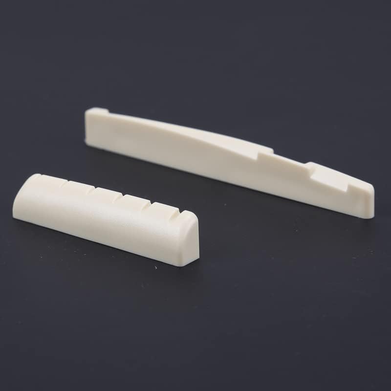 Miniatura 3 de Geva 2 juegos de 6 cuerdas guitarra acústica puente hueso sillín para guitarra acústica piezas de repuesto
