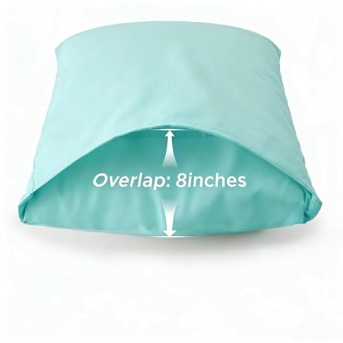 Image of 100% Cotton Percale Sheets Queen Size - 200 Thread Count, Breathable & Crisp Cool, Deep Pocket up to 17 inch Fitted Sheet, 4-Piece Bedding Set Hotel-Luxury Feel Bed Sheet Set (Sea Foam Green, Queen)