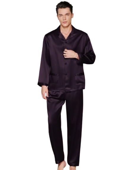 bellababebysk Men Satin Purple Night Suit Full Sleeve-picture-21
