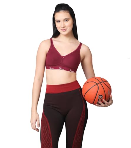 Image of Pack of 1 Non Padded Wire Free Seamless Full Coverage Sports Bra