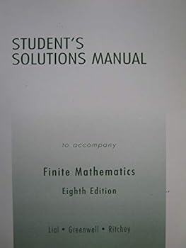 Paperback Student Solutions Manual for Finite Mathematics Book