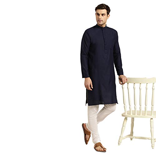 Image of SOJANYA Men's Cotton Straight Fit Casual(Since 1958 Solid Kurta Crafted for Elegance