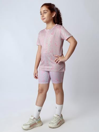 Image of Girl's Active Sports Wear Solid Short Sleeve Running Workout Tshirts Athletic Tops Lightweight Quick Dry Training Yoga Round Neck Tshirt (4 to 14 YRS)