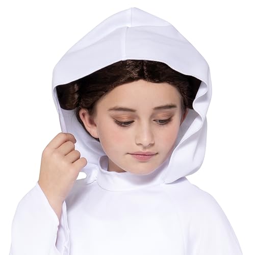 Disfraz juvenil Princesa Leia Star Wars con peluca y cinturón miniatura 4