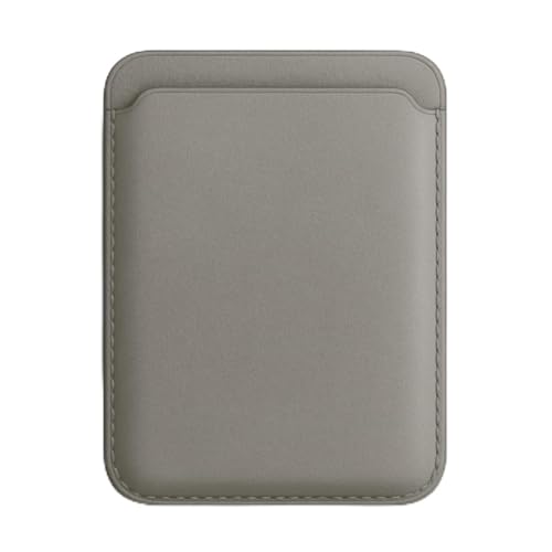 Porta Cartão Carteira Magnética Couro Premium Luxo Celular Para iPhone (Cinza)