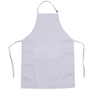 UPKOCH 2 stuks verstelbare witte keukenschorten, met zakken voor restaurant, barbecue, handwerk, duurzaam, volwassenen…