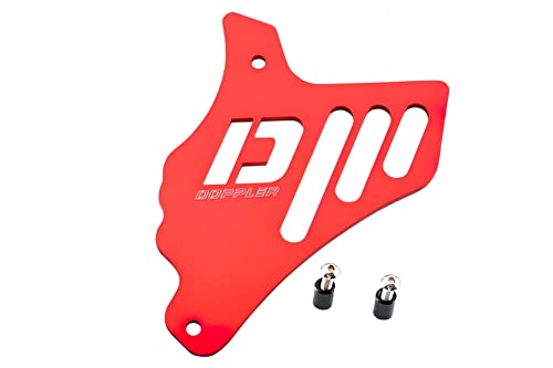 Cache pignon AM6 Doppler alu rouge, l'accessoire idéal pour vos rassemblements moto