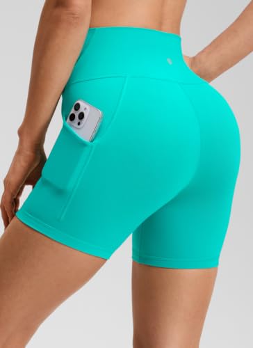 Image of CRZ YOGA Butterluxe Biker Shorts Pockets 5 inch | Extremely Soft, Gentle Compression, Workout, High Waisted, for Women