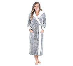 sleepyheads women's fleece long sleeve wrap robe with pockets
