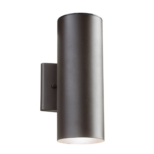 Best Deal Product Kichler 11251AZT Outdoor 11.23W 12-Inch LED Wall Mount, Textured Architectural Bronze Finish