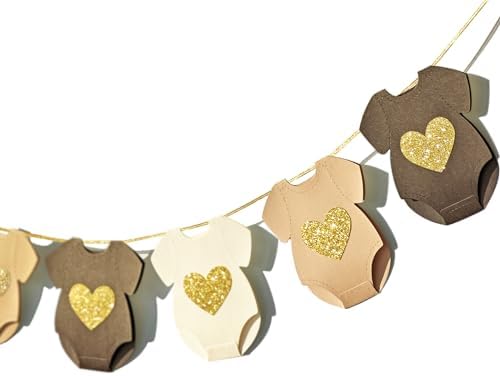 Brown Baby Shower Paper Garland Short-Sleev...