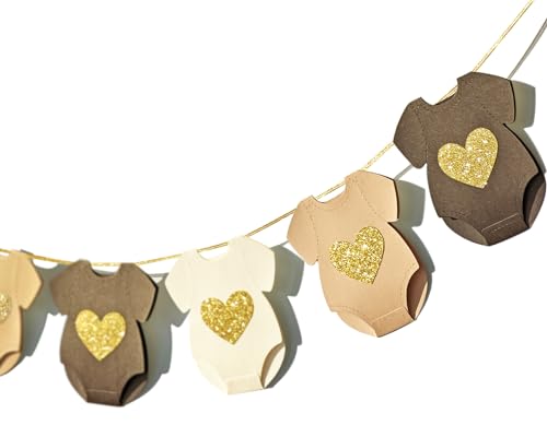 Brown Baby Shower Paper Garland Short-Sleev...