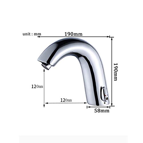 Grifo Mezclador, Grifo de baño, Grifo eléctrico con Sensor automático, sin Contacto, Fregadero de Cocina, Lavabo, batería, grifos mezcladores de Agua fría y Caliente