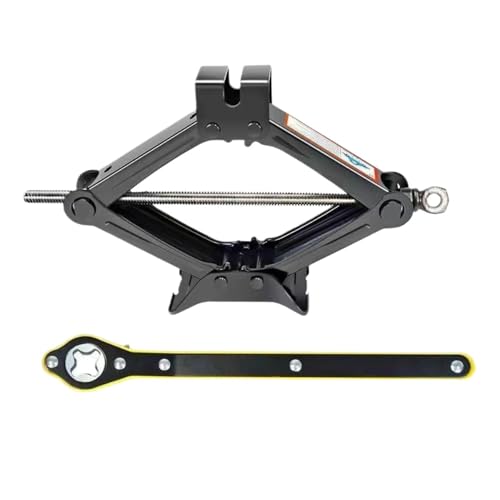 SIzlaho車載ジャック,シザー式リフトジャッキ-2000Kgトレーラーリフティングセット-ヘビーデューティージャッキホイールレンチ付きワークショップガレージバイク自動車タイヤ交換メンテナンス用 (ジャック2トン+レンチ)