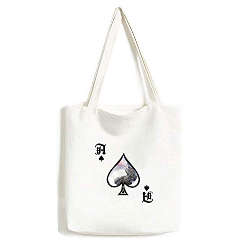 Sac à main encre aquarelle lavable au motif asymétrique de pique