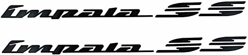 Image of Pair Set 1994-1996 Impala Ss Emblems Rear Quarter Panel 3D Letter Badge Car Nameplate Replacement for Impala (Matte Black)