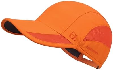 GADIEMKENSD Quick Dry Run Hat Cooling Breathable Mesh, Orange, 7-7 1/2