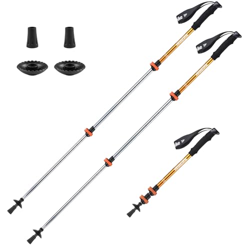 Naturehike Collapsible Trekking Poles, Adjustable Lightweight Aluminum Hiking Poles, Shock...