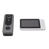 Diyeeni Video Doorbell with 4.3 Inch Screen, 115 Ultra Wide Angle, 2 Way Audio, IP65, Battery Operated, No WiFi Needed for Home Security
