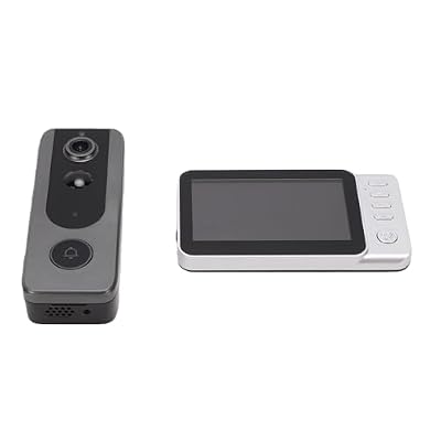 Diyeeni Video Doorbell with 4.3 Inch Screen, 115 Ultra Wide Angle, 2 Way Audio, IP65, Battery Operated, No WiFi Needed for Home Security
