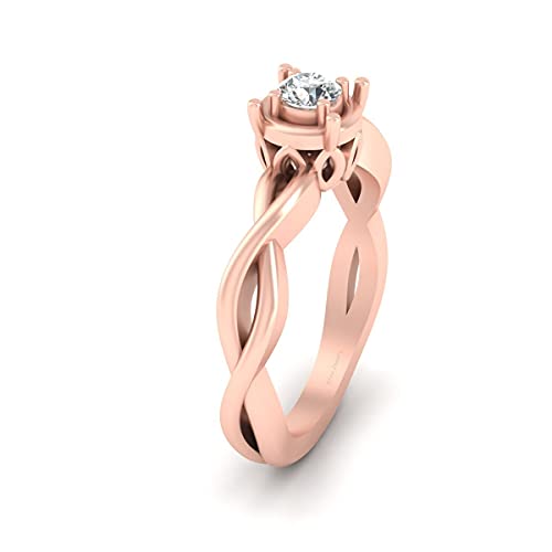 Argent sterling 925 résistant au ternissement avec diamant blanc éclatant DFJ