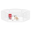 IRIS USA 24″ 6-Panel Dog Playpen with Door, 61 x 61 x 24, Puppy Playpen, Dog Play Pen Indoors, Pet Fence, Puppies/Small Dogs, White