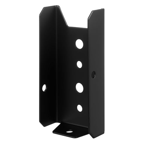 AOKLIT 2x4 Fence Brackets for Wood Rail Black Deck Railing Brackets for 2 X 4 Wood Post Thickness 1mm(18 Gauge) Fence Bracket Screws Not Included (20)