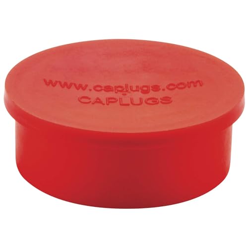 Image of Caplugs AS138-31A AS138 Series - Plastic Electrical Connector Dust Cap, 500 Pack, Red LD-PE, 1.180 inch W x 0.500 inch L x 0.930 inch ID, SAE Aerospace Specification AS85049 /138 (QAS13831AY1)