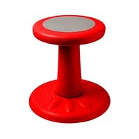 Studico ActiveChairs Kids Wobble Stool, Flexible Seating for Preschool & Elementary Classrooms. Improves Focus & Posture, Helps ADHA/ADD, Wiggle Seat, [Active Desk Chairs], 14\" Stool, Ages 3-7, Red