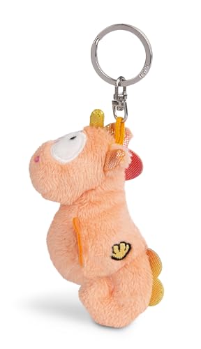 Schlüsselanhänger Seepferdchen Laguna Rainbow 9cm orange - Nachhaltiger Begleiter Kuscheltieranhänger mit Schlüsselring für Schlüsselband, Schlüsselbund & Schlüsselhalter