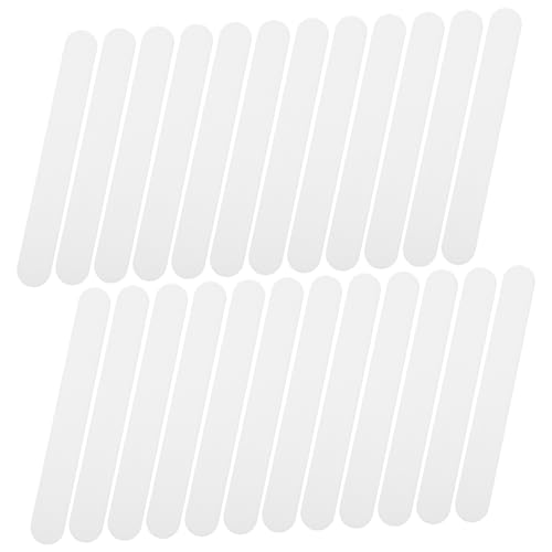 FUNOMOCYA 25pcs Reusable Spatulas - Plastic Stirring Sticks - PVC Safe Oral Care for Dentist Laboratory White Plastic Scraper and