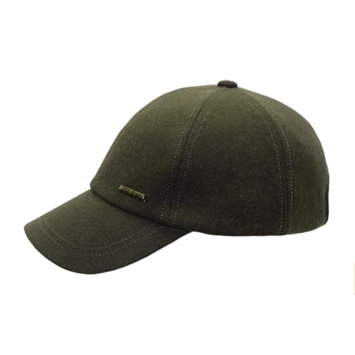 Gorra clásica de lana con cuero ajustable unisex miniatura 2