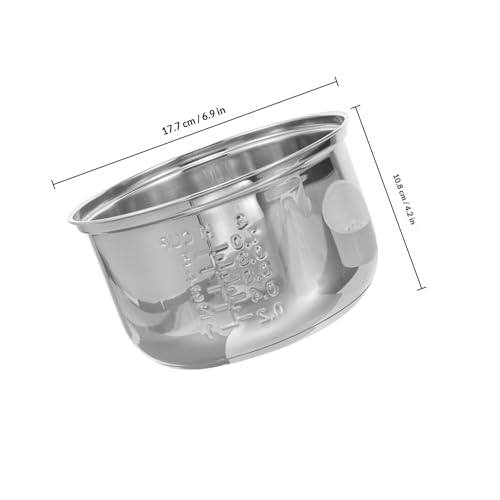 Beavorty Inner Cooking Pot 2L Stainless Steel Rice Cooker Liner Accessories Replacement for Rice Maker - Image 6