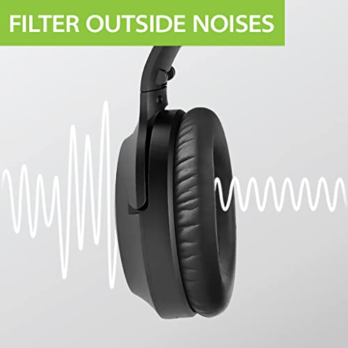 Avantree Aria Bluetooth Noise Cancelling Headphones With Microphone, Boom Mic & Built-In Mic For Calls, 35H Playtime Wireless Headphones, Over Ear Wireless & Wired Headset For Phone Pc Computer Laptop #TOP2