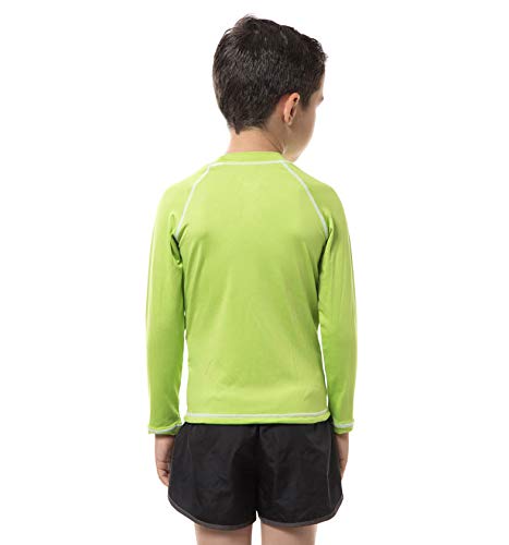 Camiseta Ct Colors Manga Longa Infantil, Uv Line, Meninas, Verde, 6 anos