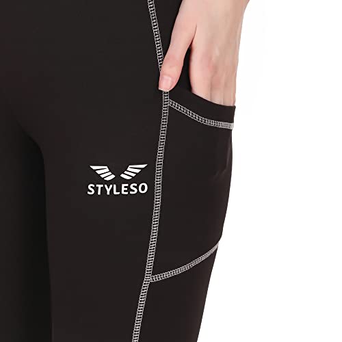 Image of Yoga Pants for Women High Waisted Stretchable Workout Jeggings with Pockets.