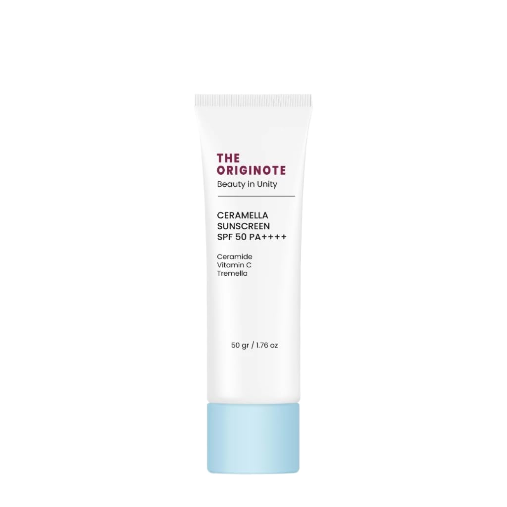 THE ORIGINOTE Ceramella Sunscreen SPF 50 PA+++ | Broad Spectrum Sun Protection for Face and Body | Lightweight, Non-Greasy, Moisturizing Formula | 50g