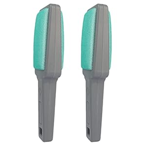 2pcs Sticker Static Hair Remover Brush Hair Removing Brush Lint Remover Brush Hair Removal Tool Hair Catcher Lint Shaver Dog Hair Remover Cat Remover Pet Cleaning Tool Green Cloth