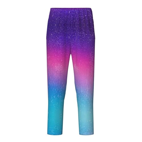 Pajama Pants Pajama Bottoms with Elastic Waistband Sleepwear Lounge PantsGradient Glitter