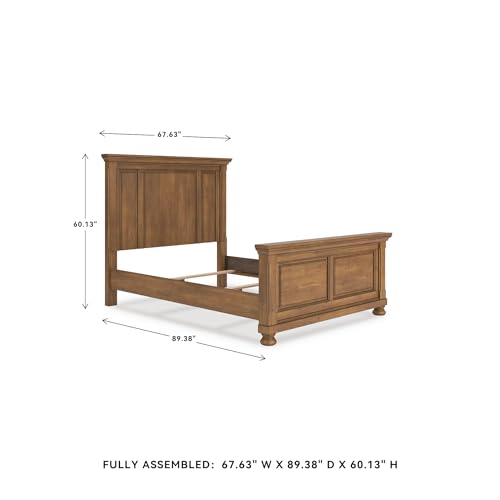 Image of Signature Design by Ashley Traditional Wood Queen Panel Bed Frame, Brown