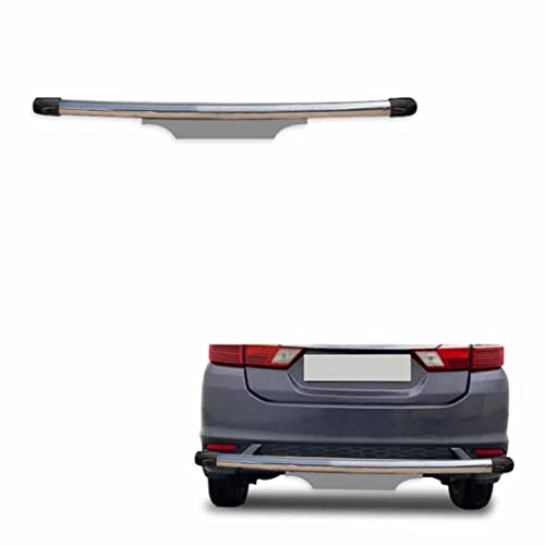 Image of Stainless Steel High Gloss Safety Rear Bumper Protector Sutaible for City 2017