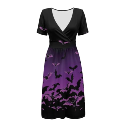 Image of Women's Summer Dresses Short Sleeve Formal Dresses with Pockets | Lightweight polyester fabric delivers cool airflow during hot summer outdoor activities