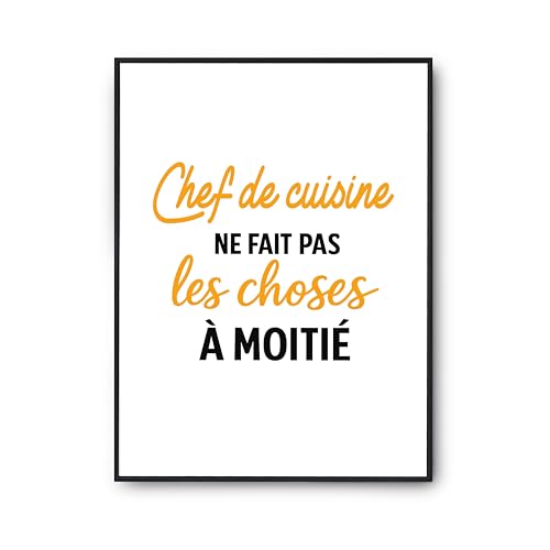 Affiche chef de cuisine pour rompre la monotonie murale avec un poster humour fabriqué en France