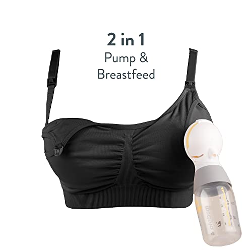 Bravado Designs Basics Hands Free Pumping & Nursing Bra, Wireless 2-in-1 Seamless Maternity Breastfeeding, Breast Pump Bra