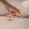 Sriomu Chic Checker Small Hoop Cartilage Earrings Teacher Earrings for Women；White Black Enamel Hypoallergenic Hooped Gifts Gold and Silver tone #4