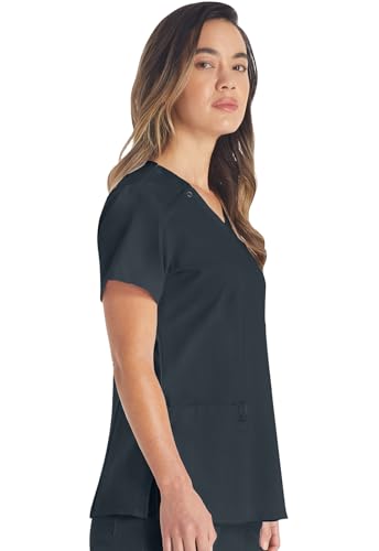 Dickies EDS Essentials Scrubs, V-Neck Womens Tops with Four-Way Stretch and Moisture Wicking Plus Size DK615, 5XL, Pewter - image 6