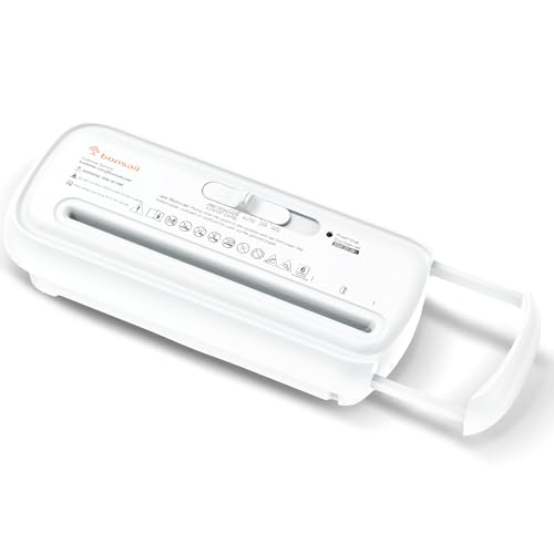 Bonsaii 6-Sheet Small Strip Cut Paper Shredder for Home,With...