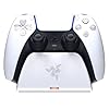 Razer Quick Charging Stand for PlayStation 5: Charge – Curved Cradle Design Matches PS5 DualSense Wireless Controller One-Handed Navigation USB Powered White (Controller Sold Separately)