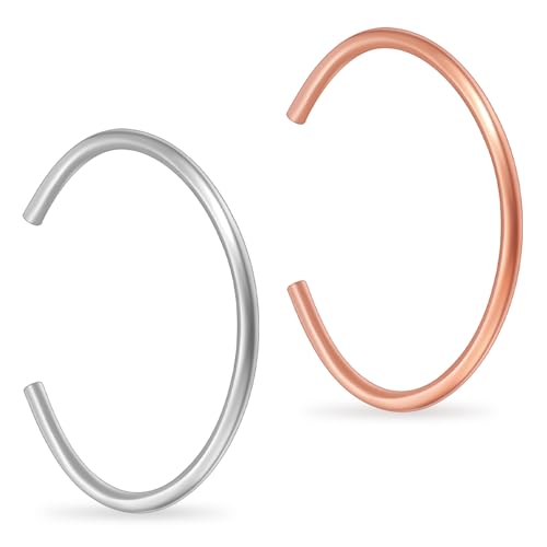 Quelay 2 Pcs Copper Zinc Bracelets Solid Pure Copper Zinc Pharaoh Bracelet Egyptian Tuning Calibration Bangle Hand Crafted Adjustable Bangle Gift for Men Women - Main Image