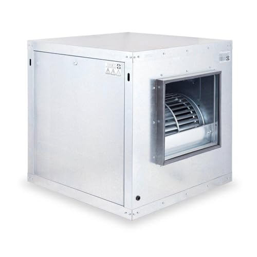 CAEXVEN Caja de Ventilación con Turbina Extractora Ventilador Centrifugo de Doble Aspiracion - 7/7 / 1/10 CV - 860 rpm - 230V / Horizontal